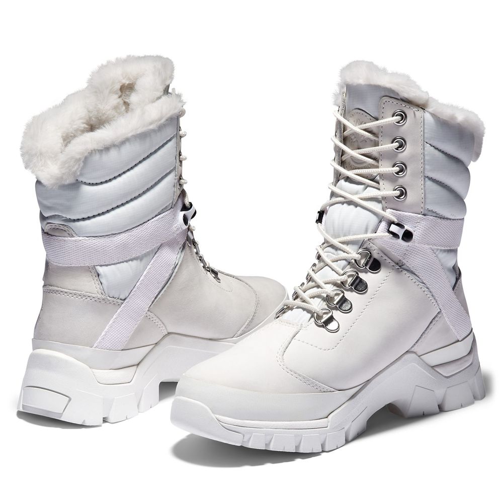 Timberland Womens Snow Boots Jenness Falls Waterproof Insulated - White - India UX1703265